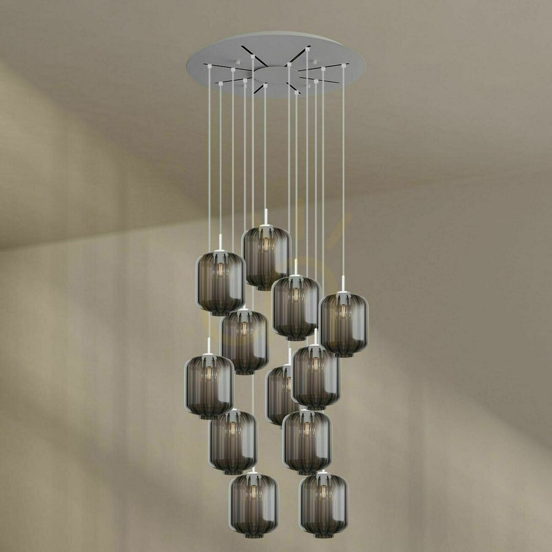 Zobrazit Lustr s.luce Velo Galeria bílý skleněný 12ramenný 80 cm Lustr s.luce Velo Galeria bílý skleněný 12ramenný 80 cm