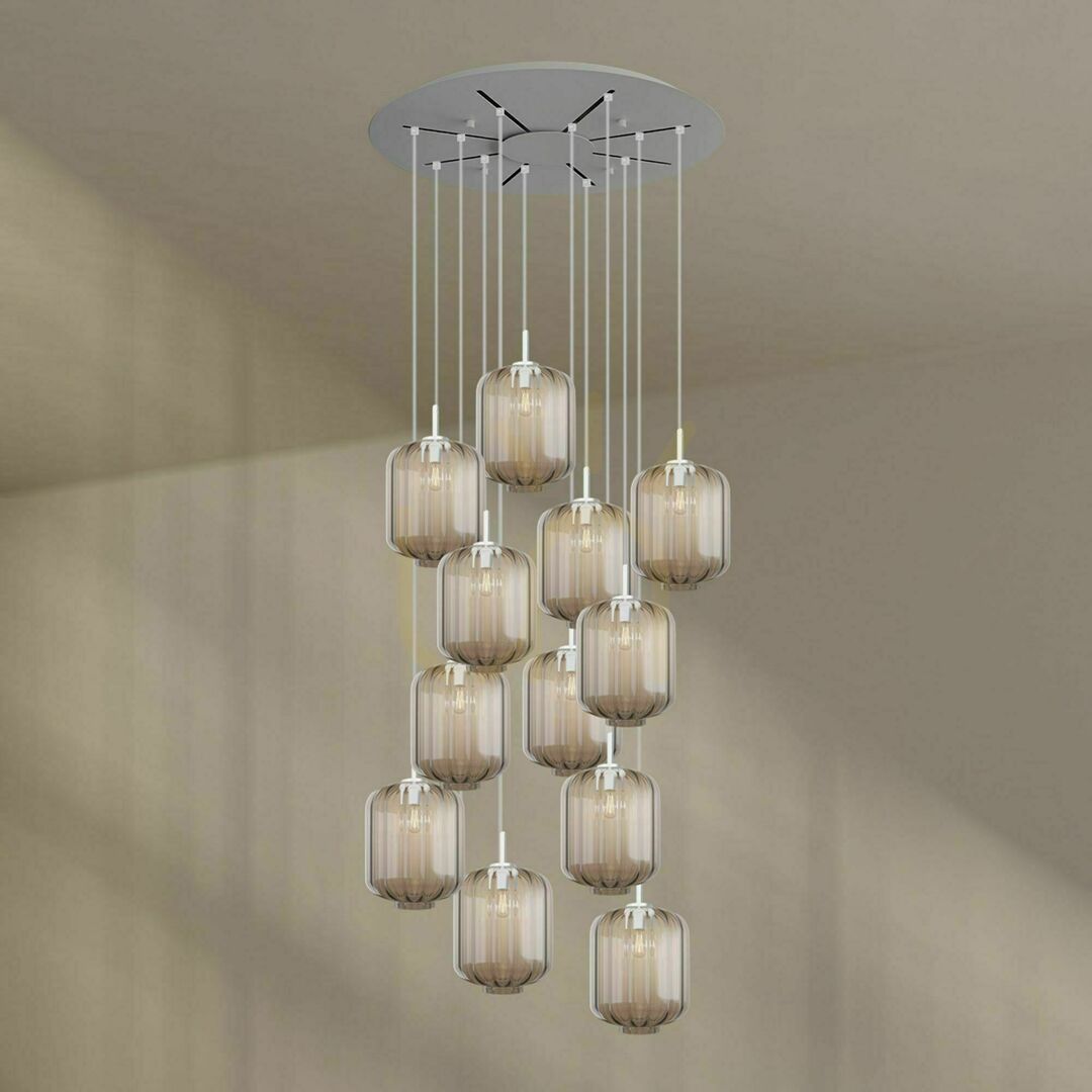 Pohled Lustr s.luce Velo Galeria 12ramenný transparentní sklo Ø 80 cm E27 Lustr s.luce Velo Galeria 12ramenný transparentní sklo Ø 80 cm E27
