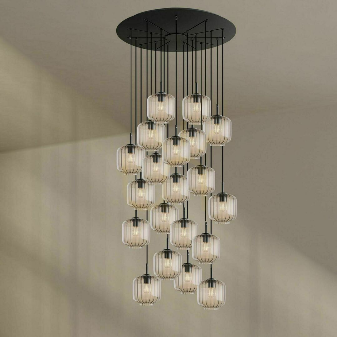 Kontrola Lustr s.luce Velo černý 20ramenný Ø 120 cm sklo kov Lustr s.luce Velo černý 20ramenný Ø 120 cm sklo kov