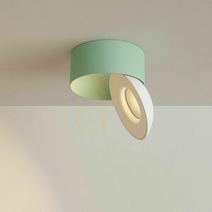 Stropní LED reflektor s.luce Santa Fresh zelený otočný stmívatelný small 5