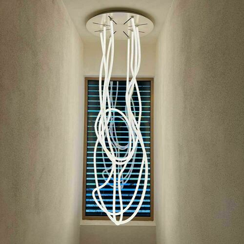 Kontrola Závěsné LED svítidlo s.luce Arion Organic Flex černé 4x LED teplá bílá