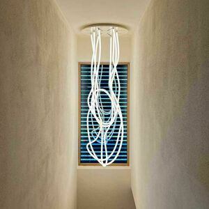 Závěsné LED svítidlo s.luce Arion Organic Flex bílé 80 cm 3000K small 6
