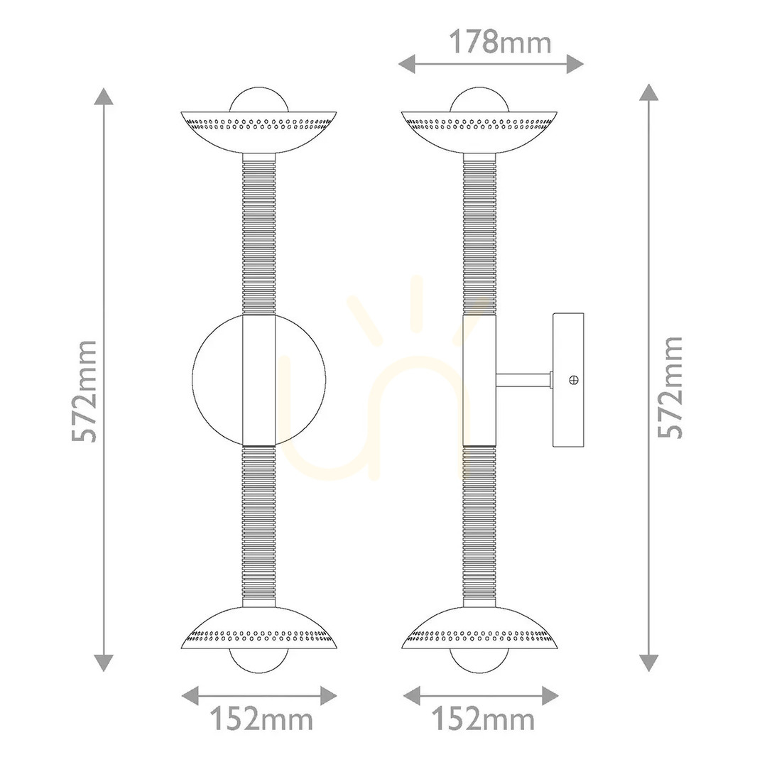Zobrazit Nástěnné svítidlo Arden LED – 2 světelné zdroje – matná černá, dýha z ořechu Elstead Nástěnné svítidlo Arden LED – 2 světelné zdroje – matná černá, dýha z ořechu Elstead