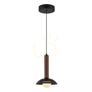 Malé LED závěsné svítidlo Arden – matná černá, dýha z ořechu Elstead 0 Malé LED závěsné svítidlo Arden – matná černá, dýha z ořechu Elstead small 0