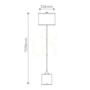 Stojací lampa Issa – 1 světelný zdroj – kartáčované zlato Elstead small 2