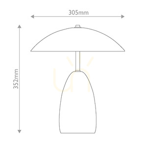 Stolní lampa LED Poppy Medium - Světle modrá Elstead small 4