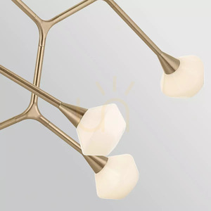 Závěsné svítidlo nad ostrůvek Cassius – 8 světelných zdrojů – Champagne Bronze, Elstead small 2