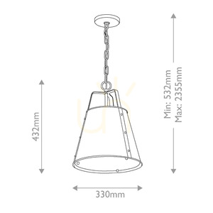 Střední závěsné svítidlo Etcher – 1 světelný zdroj – barva Champagne Bronze od Elstead 6 Střední závěsné svítidlo Etcher – 1 světelný zdroj – barva Champagne Bronze od Elstead small 6
