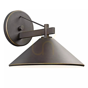 Venkovní nástěnná lucerna Ripley, střední – 1 světelný zdroj – Olde Bronze, Elstead small 0