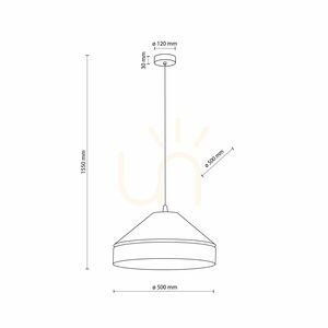Závěsné svítidlo TK-Lighting ELISS JUTA BROWN 10895, hnědá juta, 50 cm, 1×E27 small 9