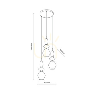 Závěsné svítidlo TK-Lighting ZEN Sabia Fuso White 11862, 3×E14, béžové a bílé small 8
