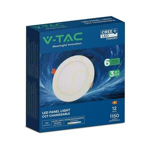 Vestavný LED panel V-TAC PRO VT-1207CCT kulatý 170 mm 12 W 1150 lm 3000K/4000K/6500K bílý small 4