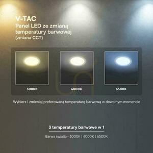 Vestavný LED panel V-TAC PRO VT-1207CCT kulatý 170 mm 12 W 1150 lm 3000K/4000K/6500K bílý small 5