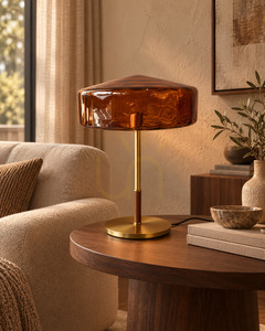 Stolní lampa BAZAR BIZAR Cognac L hnědá sklo kov small 2
