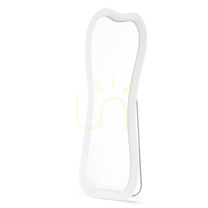Podlahové zrcadlo CELLO s LED osvětlením, 63 × 160 cm, nepravidelného tvaru, bílé, Nova Nook 2 Podlahové zrcadlo CELLO s LED osvětlením, 63 × 160 cm, nepravidelného tvaru, bílé, Nova Nook small 2