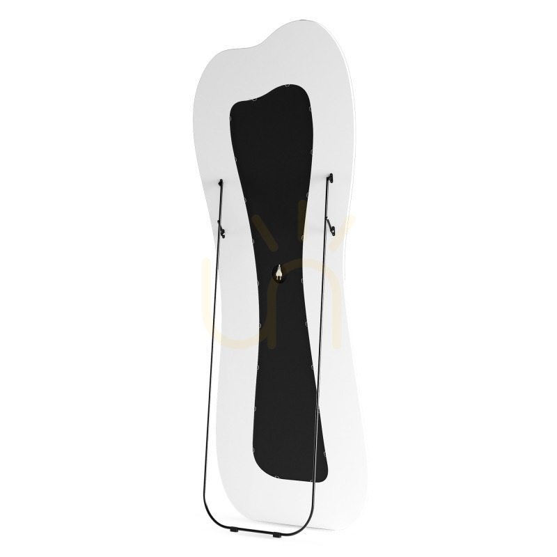 Pohled Podlahové zrcadlo CELLO s LED osvětlením, 63 × 160 cm, nepravidelného tvaru, bílé, Nova Nook Podlahové zrcadlo CELLO s LED osvětlením, 63 × 160 cm, nepravidelného tvaru, bílé, Nova Nook