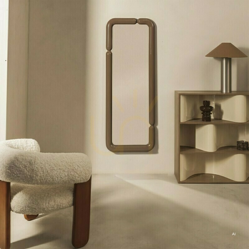 Pohled Zrcadlo na zeď AVO, 160 x 60 cm, světle hnědá/moka, lesklé, Nova Nook Zrcadlo na zeď AVO, 160 x 60 cm, světle hnědá/moka, lesklé, Nova Nook