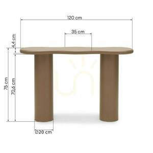 Konzolový stolek/psací stůl CHIC, 120 cm, světle hnědá/moka od Nova Nook small 4