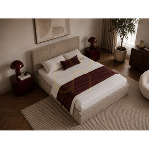 Čalouněná postel SEMPLICE s úložným prostorem – 140 × 200 – GAVA 18 TMAVÁ BÉŽOVÁ Nova Nook small 2