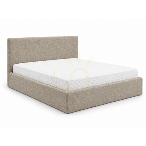 Kontrola Čalouněná postel SEMPLICE s úložným prostorem – 180 × 200 – GAVA 11 ŠEDÁ-BÉŽOVÁ Nova Nook