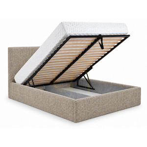 Čalouněná postel SEMPLICE s úložným prostorem – 180 × 200 – GAVA 11 ŠEDÁ-BÉŽOVÁ Nova Nook small 2