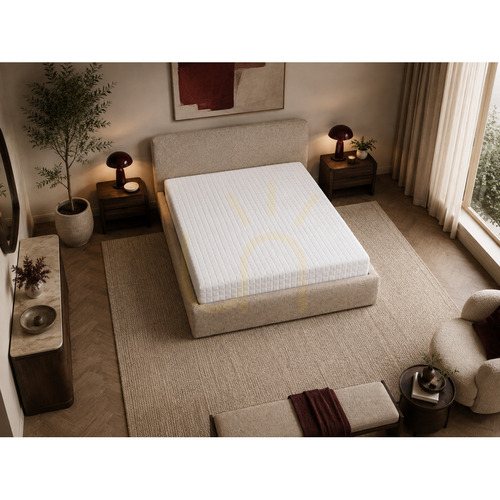 Kontrola Čalouněná postel SEMPLICE s úložným prostorem – 180 × 200 – GAVA 03 BEIGE Nova Nook
