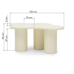 Konferenční stolek CHIC 100 cm, zaoblené tvary, mléčně bílá, Nova Nook 7 Konferenční stolek CHIC 100 cm, zaoblené tvary, mléčně bílá, Nova Nook small 7