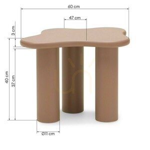 Konferenční stolek CHIC 60 cm, zaoblené tvary, barva mocha od Nova Nook 7 Konferenční stolek CHIC 60 cm, zaoblené tvary, barva mocha od Nova Nook small 7