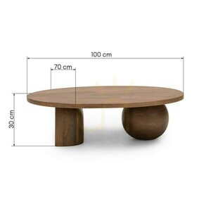 Konferenční stolek UMO, mangové dřevo, Nova Nook – ořech small 8