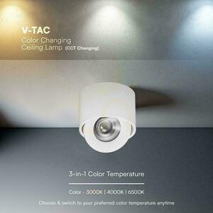 V-TAC LED CREE – naklápěcí svítidlo pro povrchovou montáž, 12 W, CRI 90+, CCT, IP44, bílá, VT-110012CCT, 800 lm, 6letá záruka 6 V-TAC LED CREE – naklápěcí svítidlo pro povrchovou montáž, 12 W, CRI 90+, CCT, IP44, bílá, VT-110012CCT, 800 lm, 6letá záruka small 6
