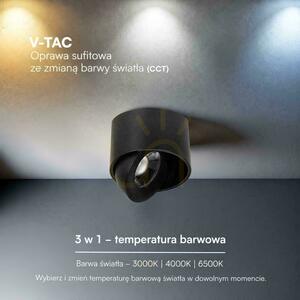 V-TAC LED CREE naklápěcí svítidlo pro povrchovou montáž, 12 W, CRI 90+, CCT, IP44, bílá, VT-110012CCT, 800 lm, 6letá záruka small 6