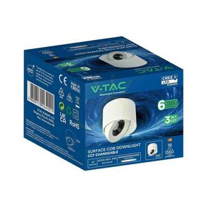 V-TAC LED CREE – naklápěcí svítidlo pro povrchovou montáž, 18 W, CRI 90+, CCT, IP44, bílá, VT-110018CCT, 1350 lm, 6letá záruka 3 V-TAC LED CREE – naklápěcí svítidlo pro povrchovou montáž, 18 W, CRI 90+, CCT, IP44, bílá, VT-110018CCT, 1350 lm, 6letá záruka small 3