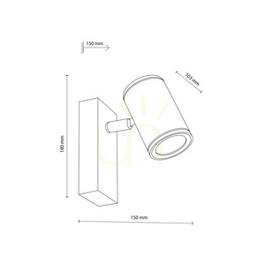 Nexo White GU10 nástěnné svítidlo IP44 small 6
