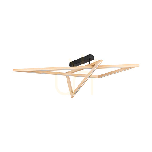 Kontrola Stropní svítidlo Vinci, olejovaný dub/černá, 2xLED, 48 W, 155 cm