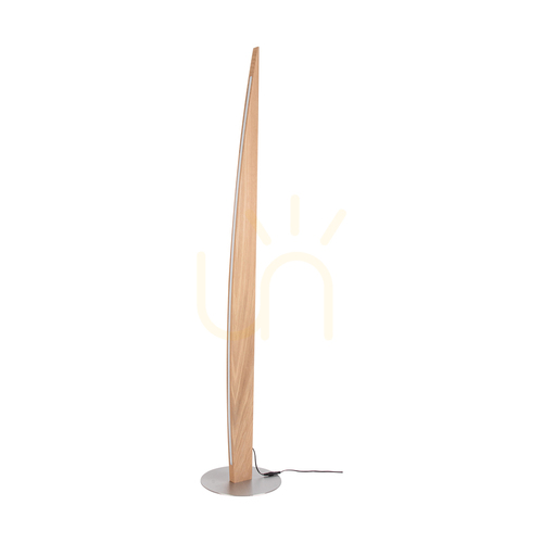 Kontrola Stojací lampa Dubai, olejovaný dub/matný nikl, 1xLED 33 W, Ø30 cm