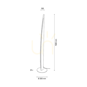 Stojací lampa Dubai, olejovaný dub/černá, 1xLED 33 W, Ø 30 cm small 5