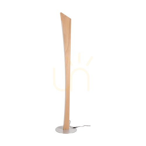 Kontrola Stojací lampa Ziad, olejovaný dub/matný nikl, 1xLED 33 W, Ø 30 cm