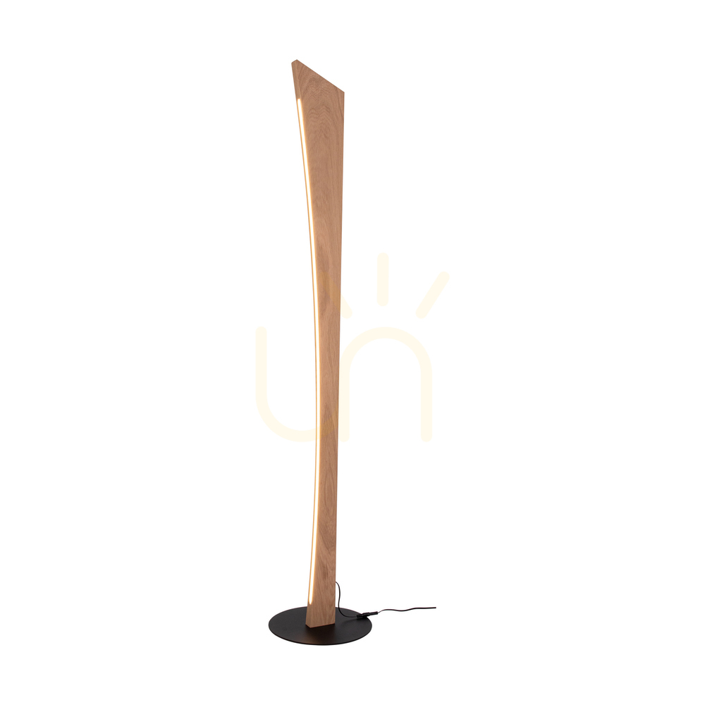 Pohled Stojací lampa Ziad, olejovaný dub/černá, 1xLED 33 W, Ø30 cm Stojací lampa Ziad, olejovaný dub/černá, 1xLED 33 W, Ø30 cm