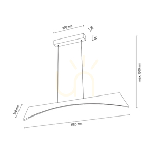 Závěsné svítidlo Ziad, olejovaný dub/černá, 1xLED 23 W, světlo směřující nahoru i dolů, 118 cm 3 Závěsné svítidlo Ziad, olejovaný dub/černá, 1xLED 23 W, světlo směřující nahoru i dolů, 118 cm small 3