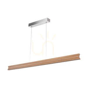 Dvojité závěsné svítidlo, olejovaný dub/matný nikl, 3×LED 29 W, osvětlení nahoru i dolů, 120 cm small 0