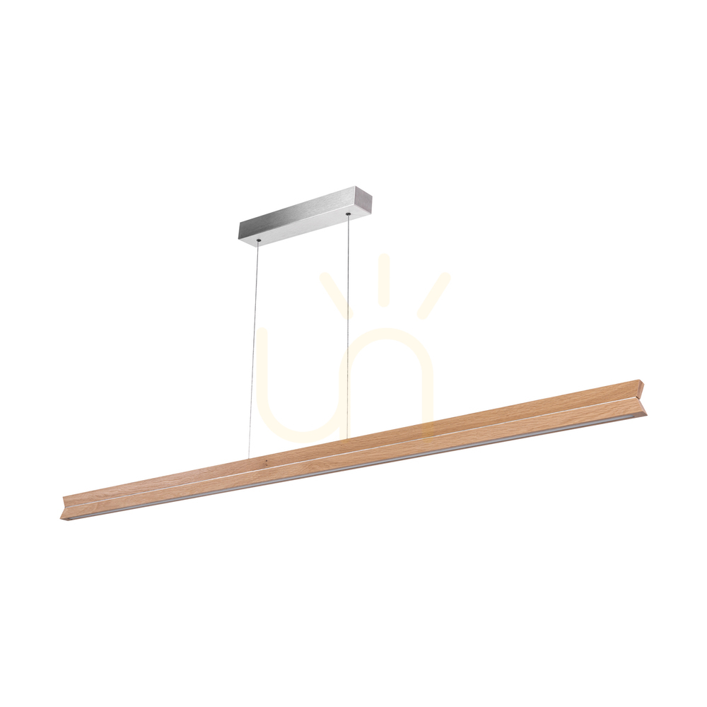 Kontrola Dvojité závěsné svítidlo, olejovaný dub/matný nikl, 3×LED, 42 W, osvětlení nahoru i dolů, 160 cm Dvojité závěsné svítidlo, olejovaný dub/matný nikl, 3×LED, 42 W, osvětlení nahoru i dolů, 160 cm