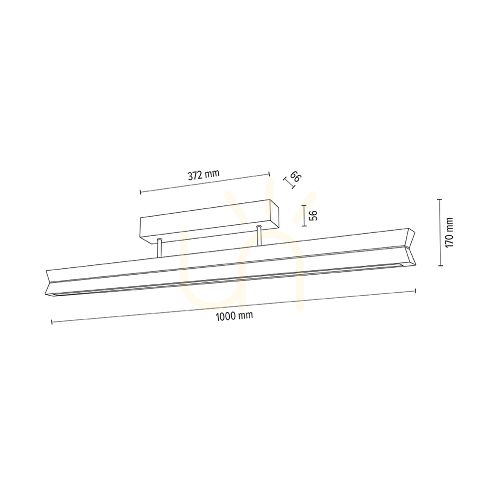 Zobrazit Dvojité stropní svítidlo, olejovaný dub/matný nikl, 3×LED, 23 W, 100 cm Dvojité stropní svítidlo, olejovaný dub/matný nikl, 3×LED, 23 W, 100 cm