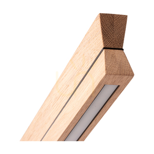 Dvojité stropní svítidlo, olejovaný dub/černá, 3×LED, 23 W, 100 cm small 2