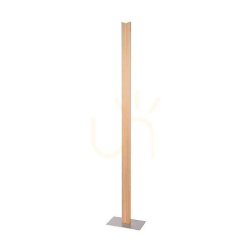 Kontrola Dvojitá stojací lampa, olejovaný dub/matný nikl, 2×LED 36 W, 27 cm