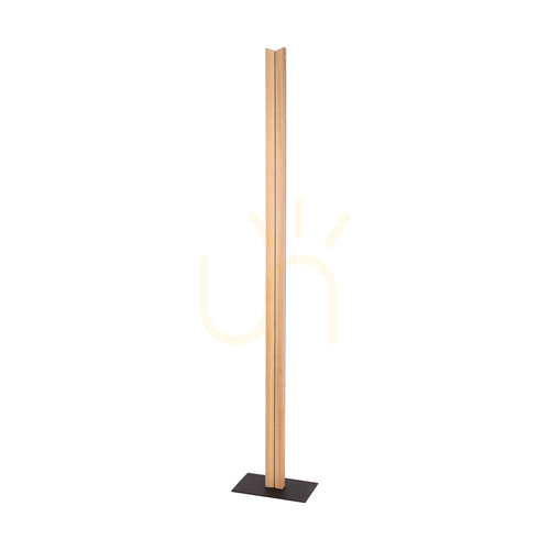 Kontrola Stojací lampa Brinova TWIN LED 36 W, olejovaný dub a černá, 151 cm