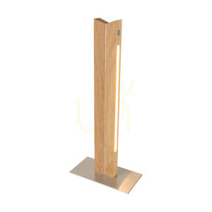 Dvojitá stolní lampa, olejovaný dub/matný nikl, 2×LED 9,5 W, 20 cm small 1