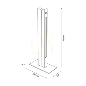 Dvojitá stolní lampa, olejovaný dub/matný nikl, 2×LED 9,5 W, 20 cm small 3