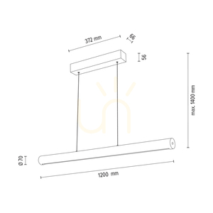 Závěsné svítidlo Conor, olejovaný dub/černá, 1xLED 34,5 W, osvětlení nahoru i dolů, 120 cm 2 Závěsné svítidlo Conor, olejovaný dub/černá, 1xLED 34,5 W, osvětlení nahoru i dolů, 120 cm small 2