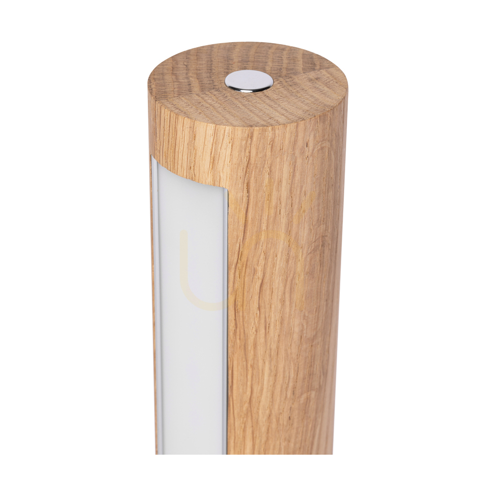 Náhled Stojací lampa Conor, olejovaný dub/matný nikl, 1xLED 32 W, Ø30 cm Stojací lampa Conor, olejovaný dub/matný nikl, 1xLED 32 W, Ø30 cm