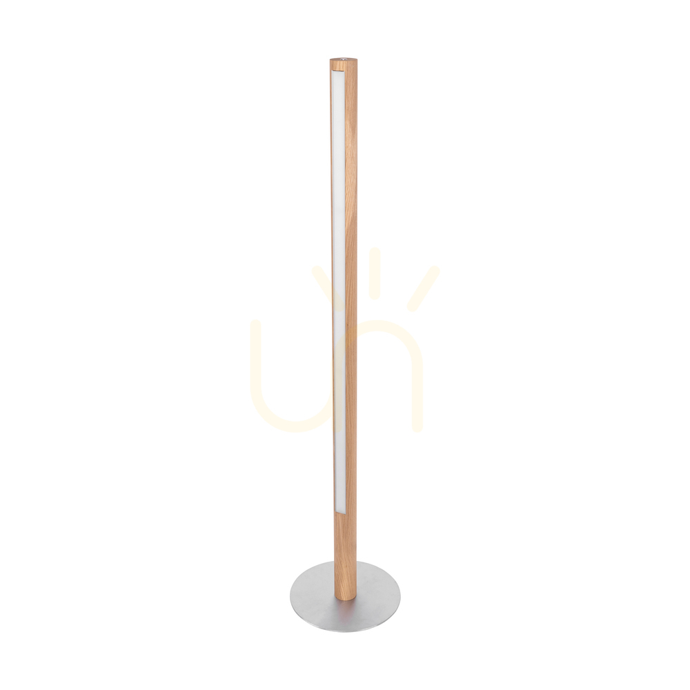 Kontrola Stojací lampa Conor, olejovaný dub/matný nikl, 1xLED 32 W, Ø30 cm Stojací lampa Conor, olejovaný dub/matný nikl, 1xLED 32 W, Ø30 cm